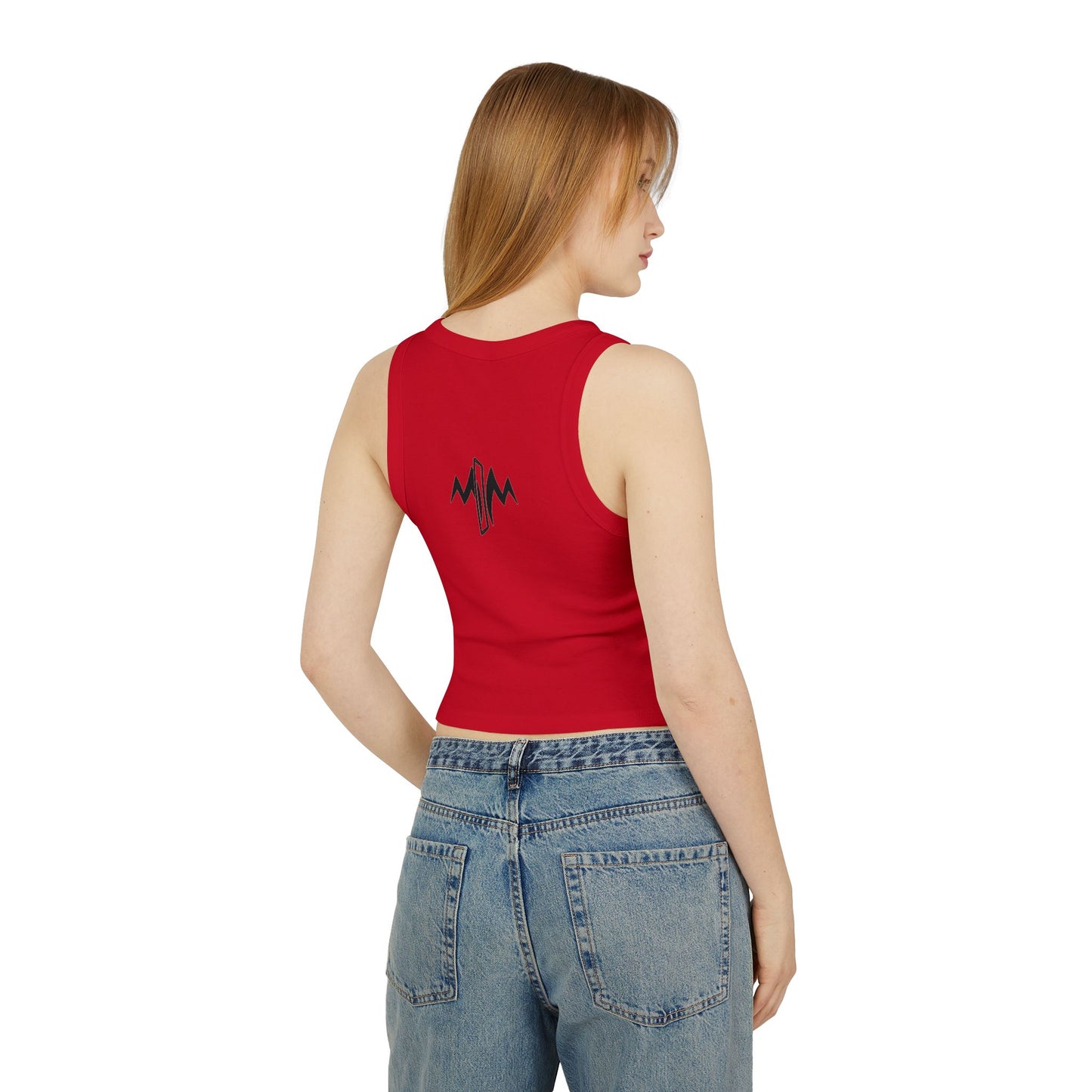 Micro Rib Racer Tank Top (Logo)