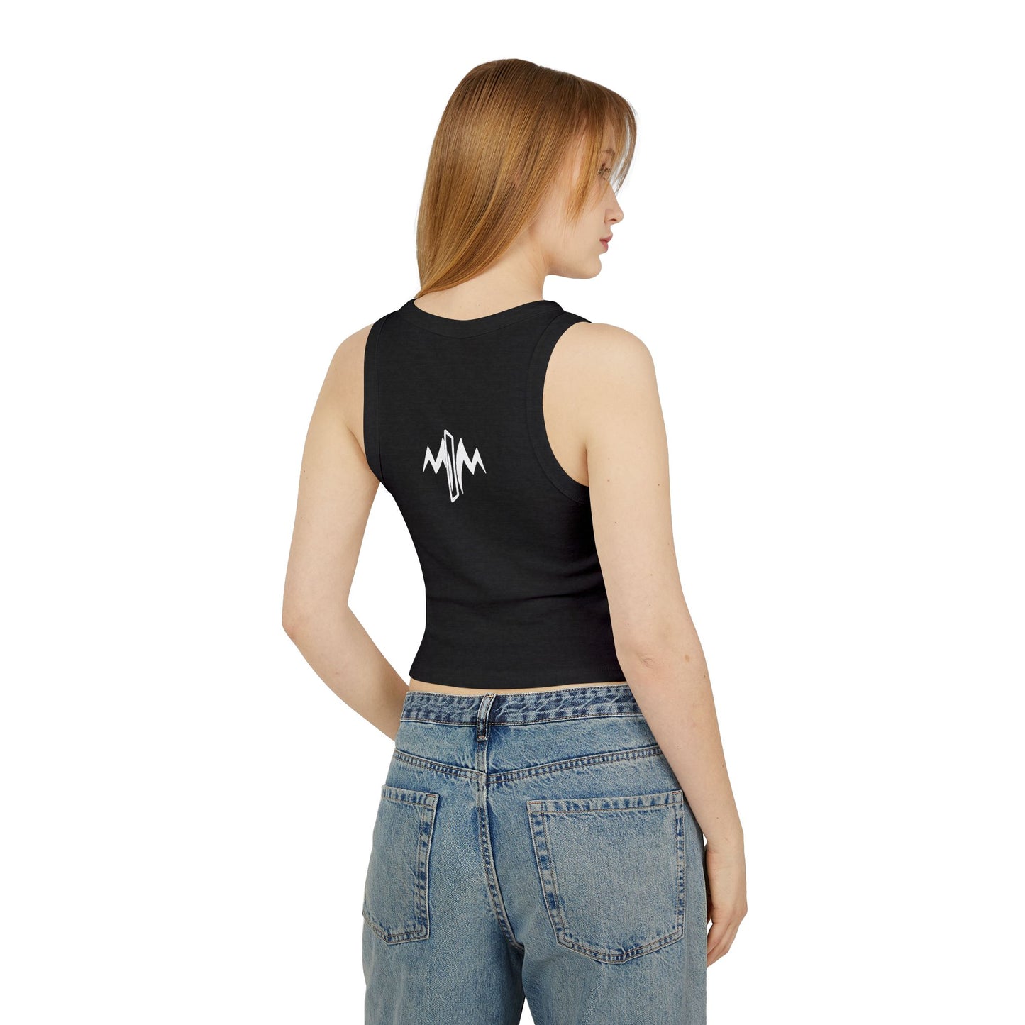 Micro Rib Racer Tank Top (Logo)