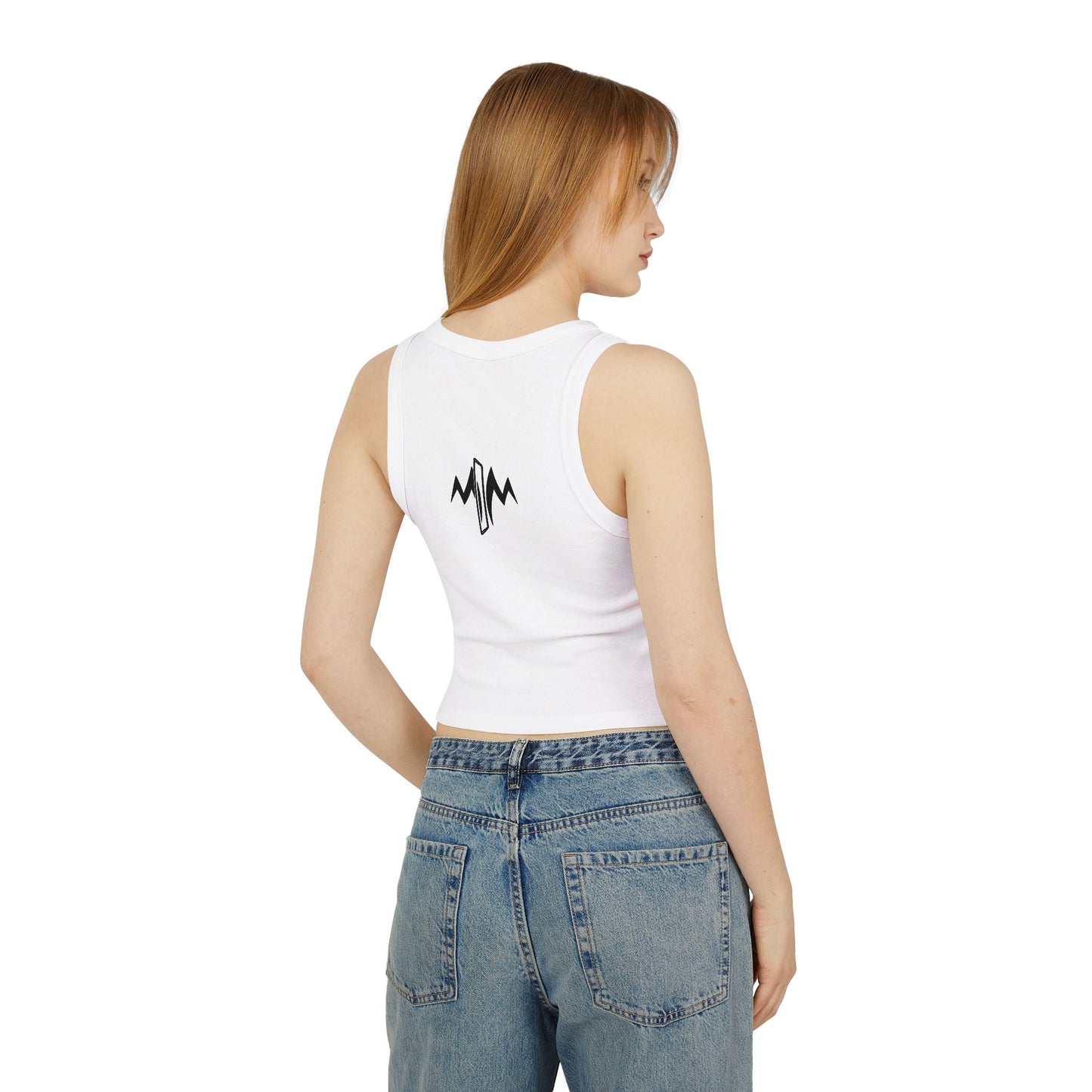 Micro Rib Racer Tank Top (Logo)