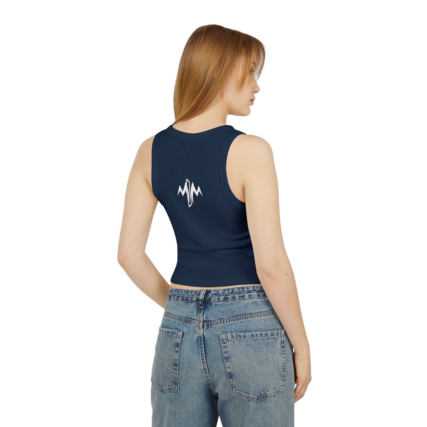 Micro Rib Racer Tank Top (Logo)