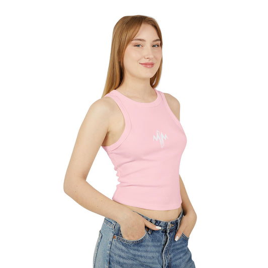 Micro Rib Racer Tank Top (Logo)